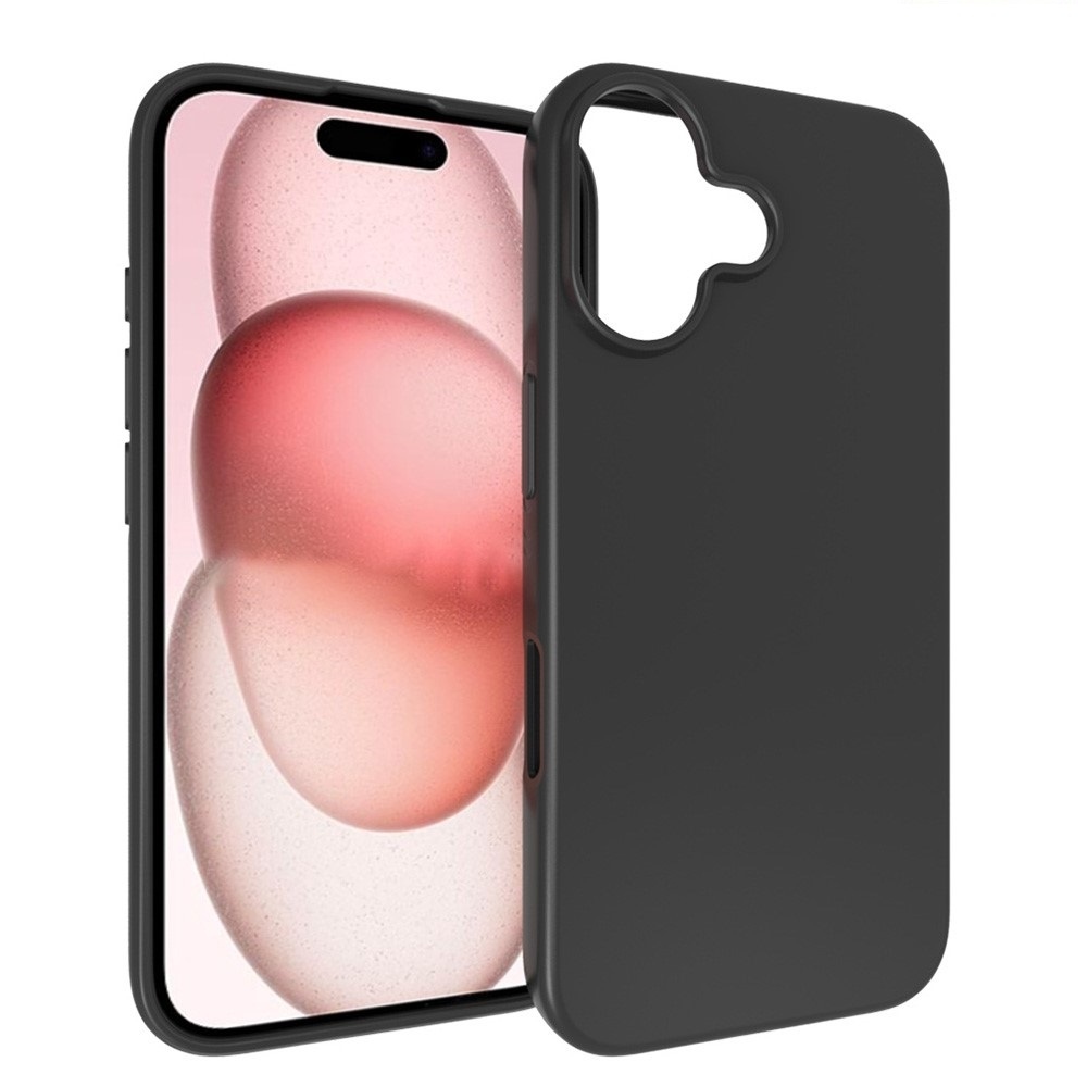 Fekete zselés tok iPhone 16 készülékhez