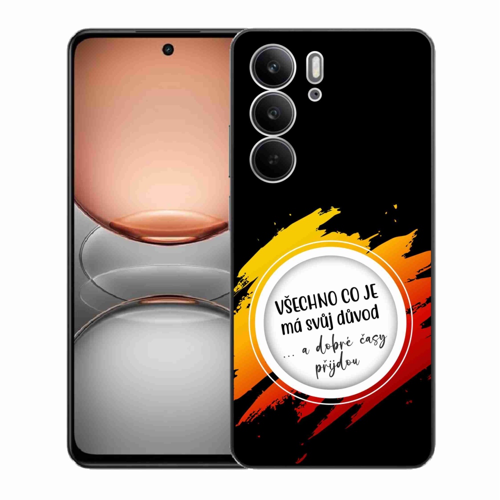 Gél borító mmCase a Realme C75 készülékhez - idézet 3 fekete háttér