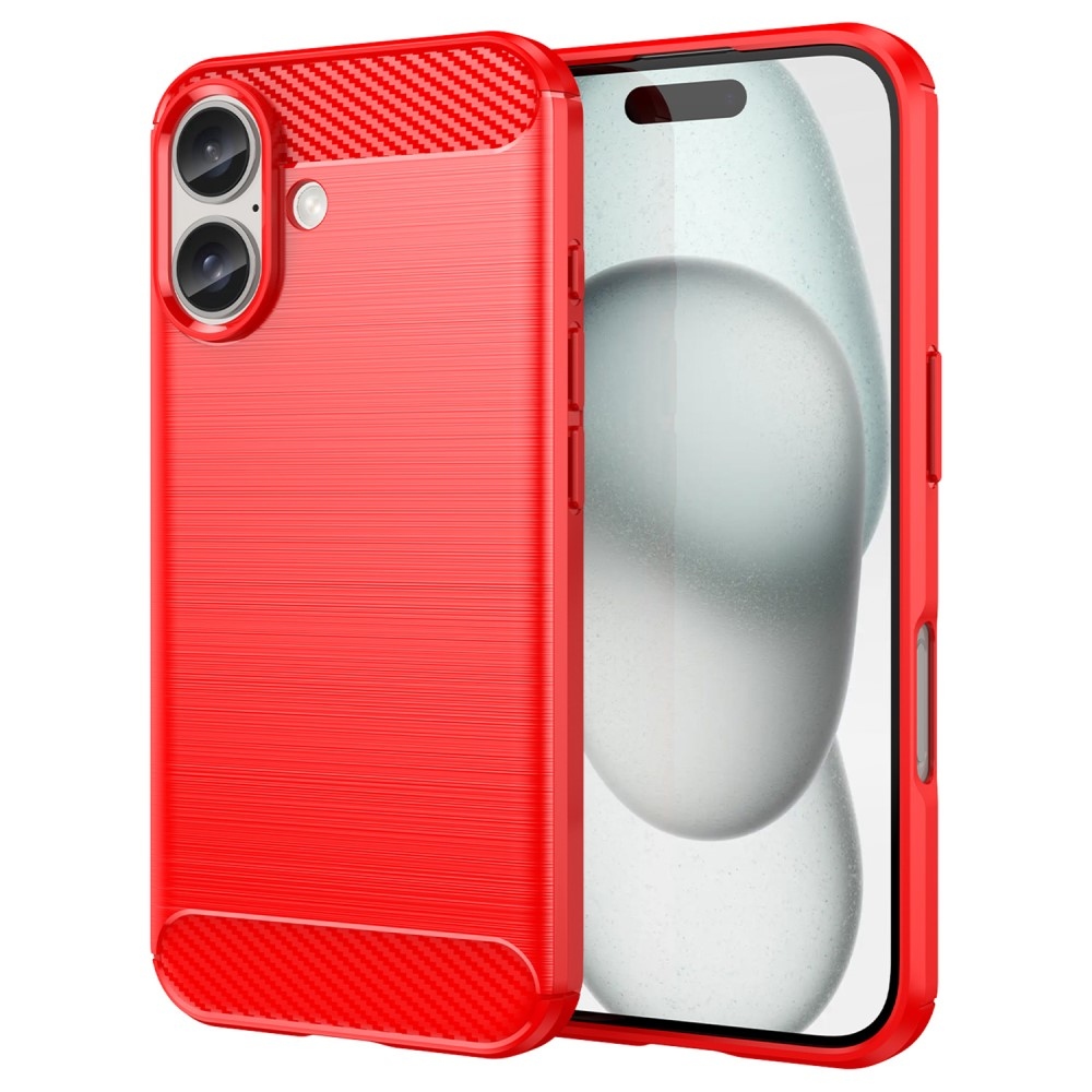 Szénálló zselés tok iPhone 16 készülékhez - piros