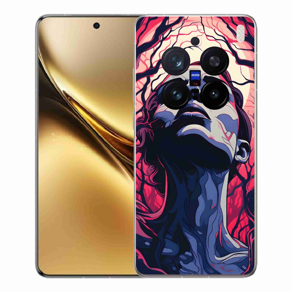 Gél borító mmCase a Vivo X200 Pro 5G-n - absztrakt arc