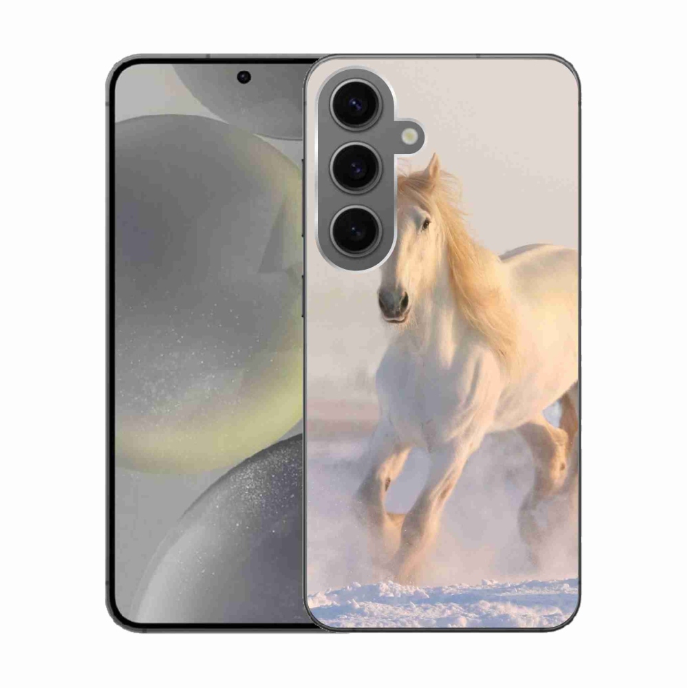 Gél tok mmCase Samsung Galaxy S24 készülékhez - ló a hóban