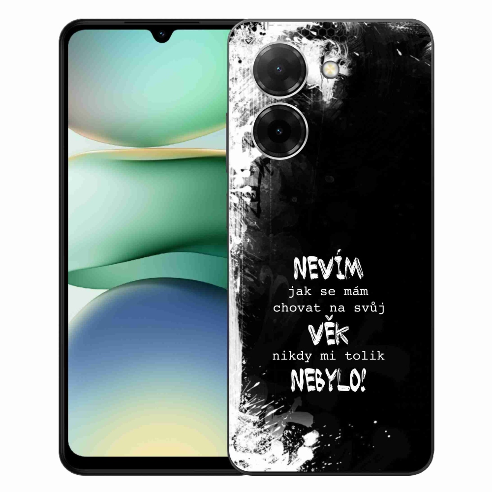 Gél borító mmCase a Xiaomi Redmi A5 (171.7x77.8x8.3mm) - vicces szöveg 14 fekete háttérrel