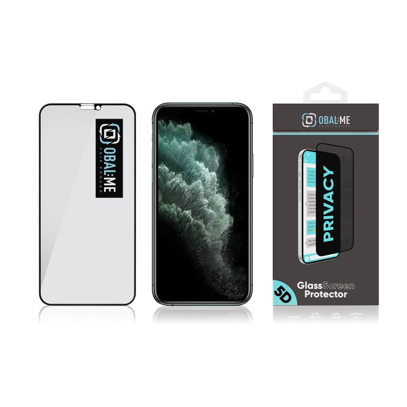 CSOMAG:ME Privacy 5D edzett üveg Apple iPhone 11 Pro/XS/X Fekete