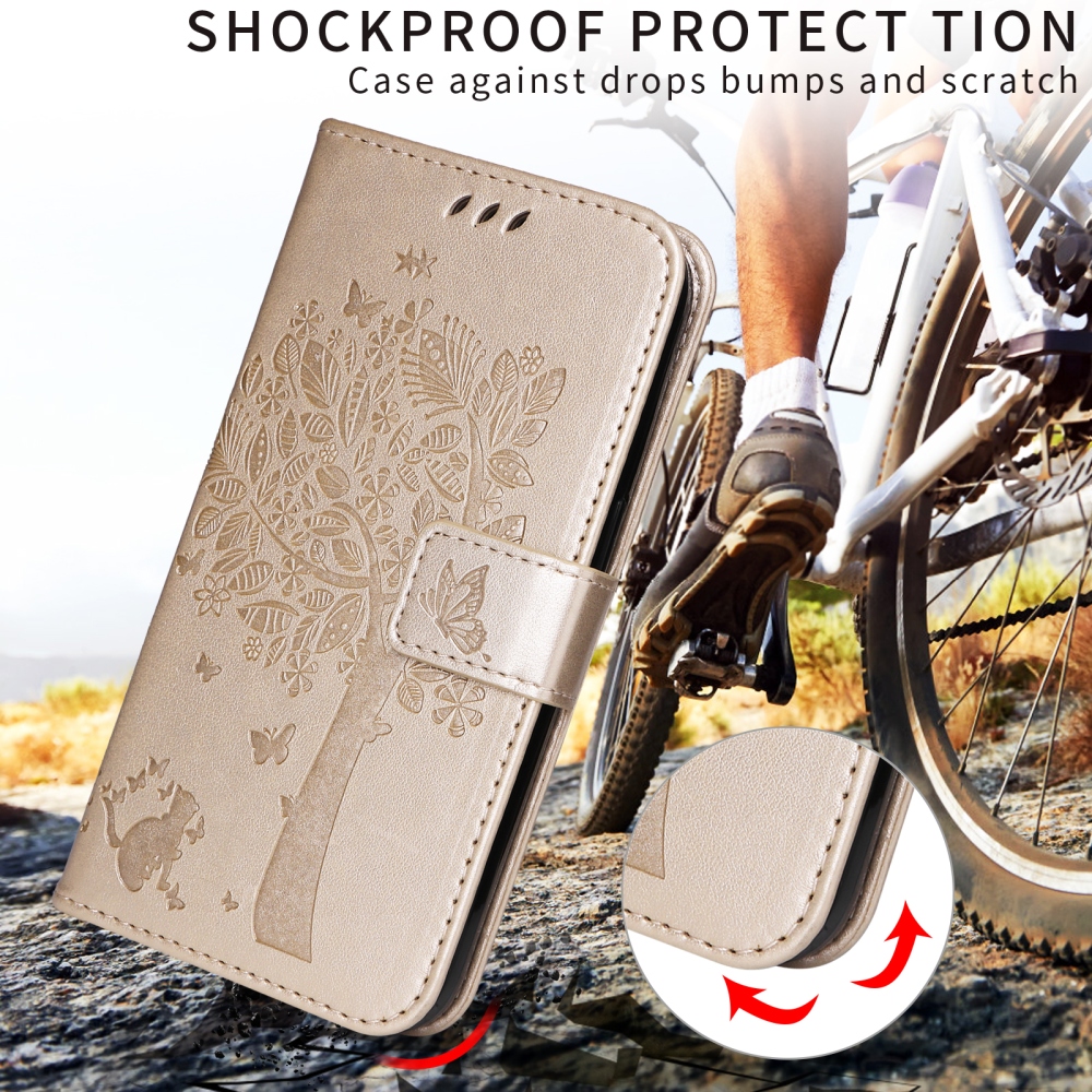 Fák könyv tokja Xiaomi Poco F7 5G - arany színű