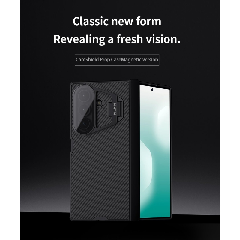 Nillkin CamShield Prop mágneses (átlátszó lencse) hátlap Samsung Galaxy Z Fold 7 fekete