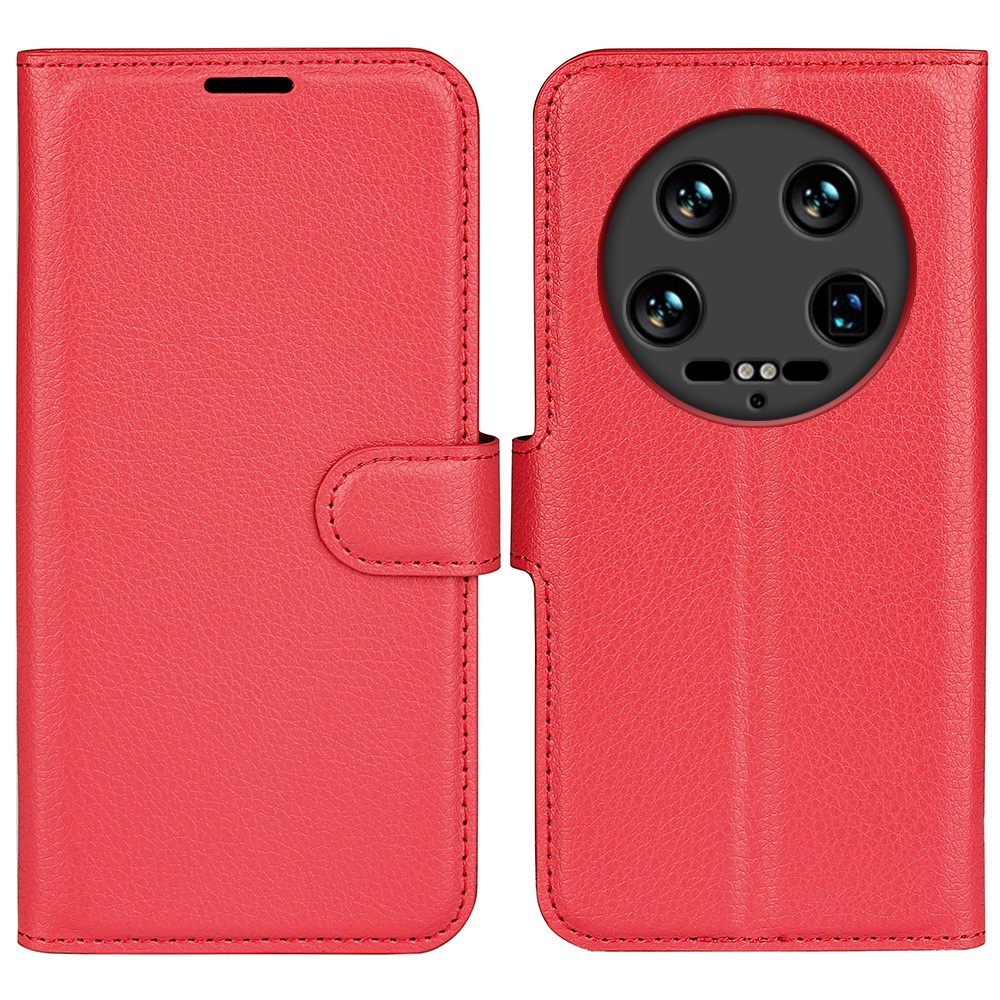 Litchi könyv tok a Xiaomi 14 Ultra-hoz - piros