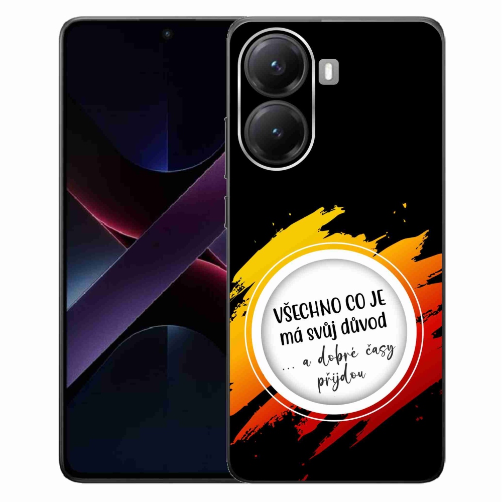 Gél borítás mmCase a Xiaomi Poco X7 Pro 5G számára - idézet 3 fekete háttér
