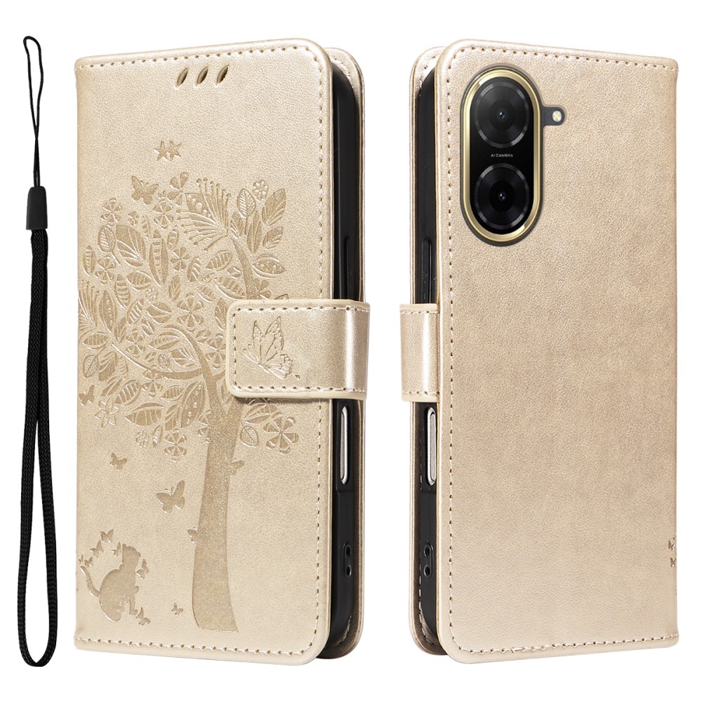 Fák könyv tok Xiaomi Redmi A5 (171.7x77.8x8.3mm) - arany színű