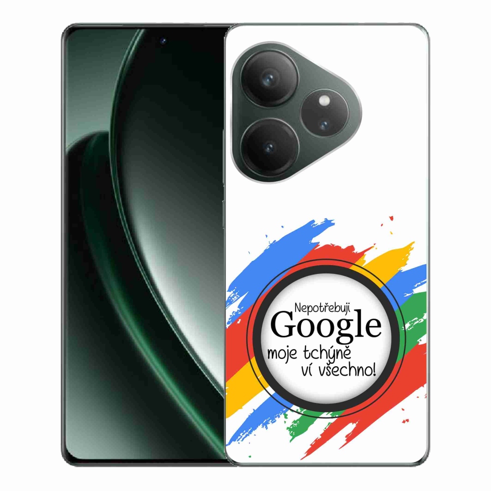 Gél borító mmCase a Realme GT 6 5G/GT 6T 5G - anyós tudja, hogy minden fehér háttérrel rendelkezik