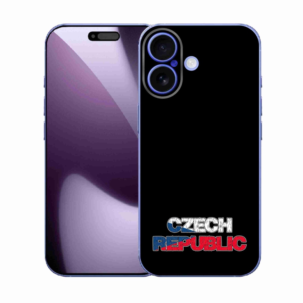 Gél borító mmCase iPhone 17 - Csehország fekete háttérrel