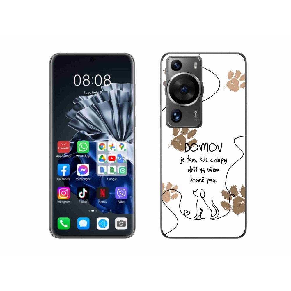 Gél borító mmCase a Huawei P60 Pro készülékhez - kutya motívum fehér háttérrel