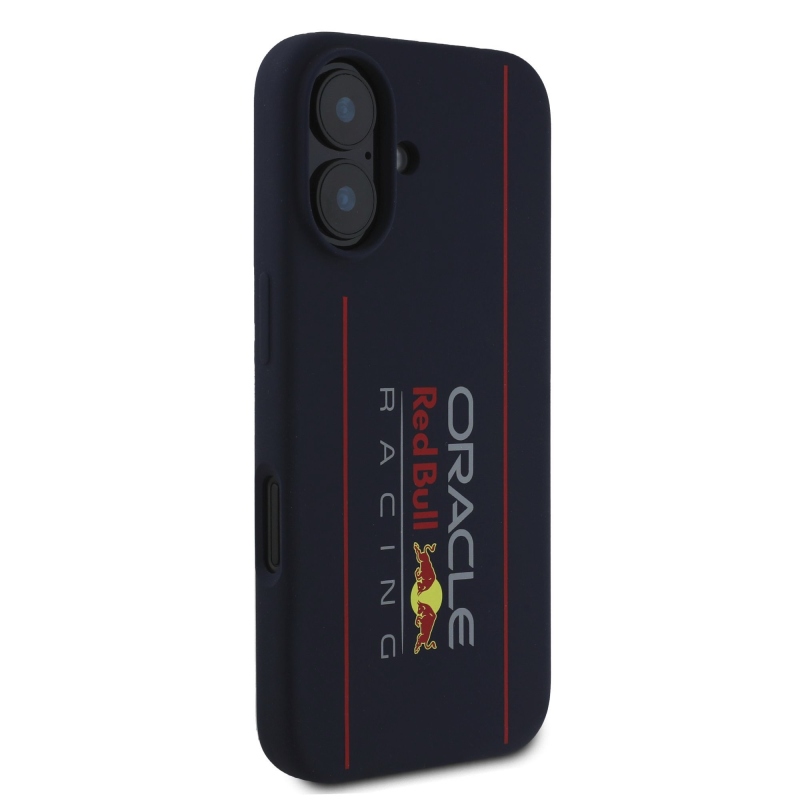 Red Bull szilikon függőleges logós MagSafe hátlap iPhone 16-hoz Navy