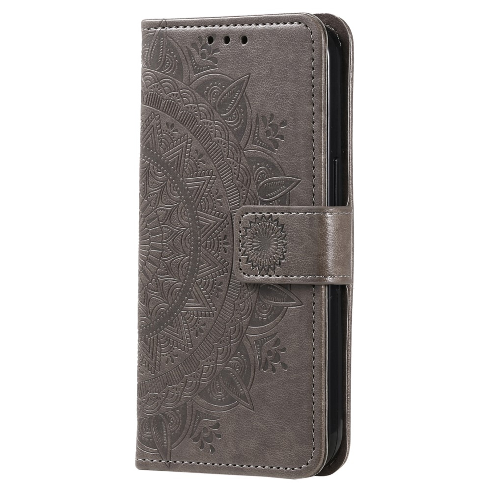 Mandala könyv tok Samsung Galaxy A06 4G készülékhez - szürke
