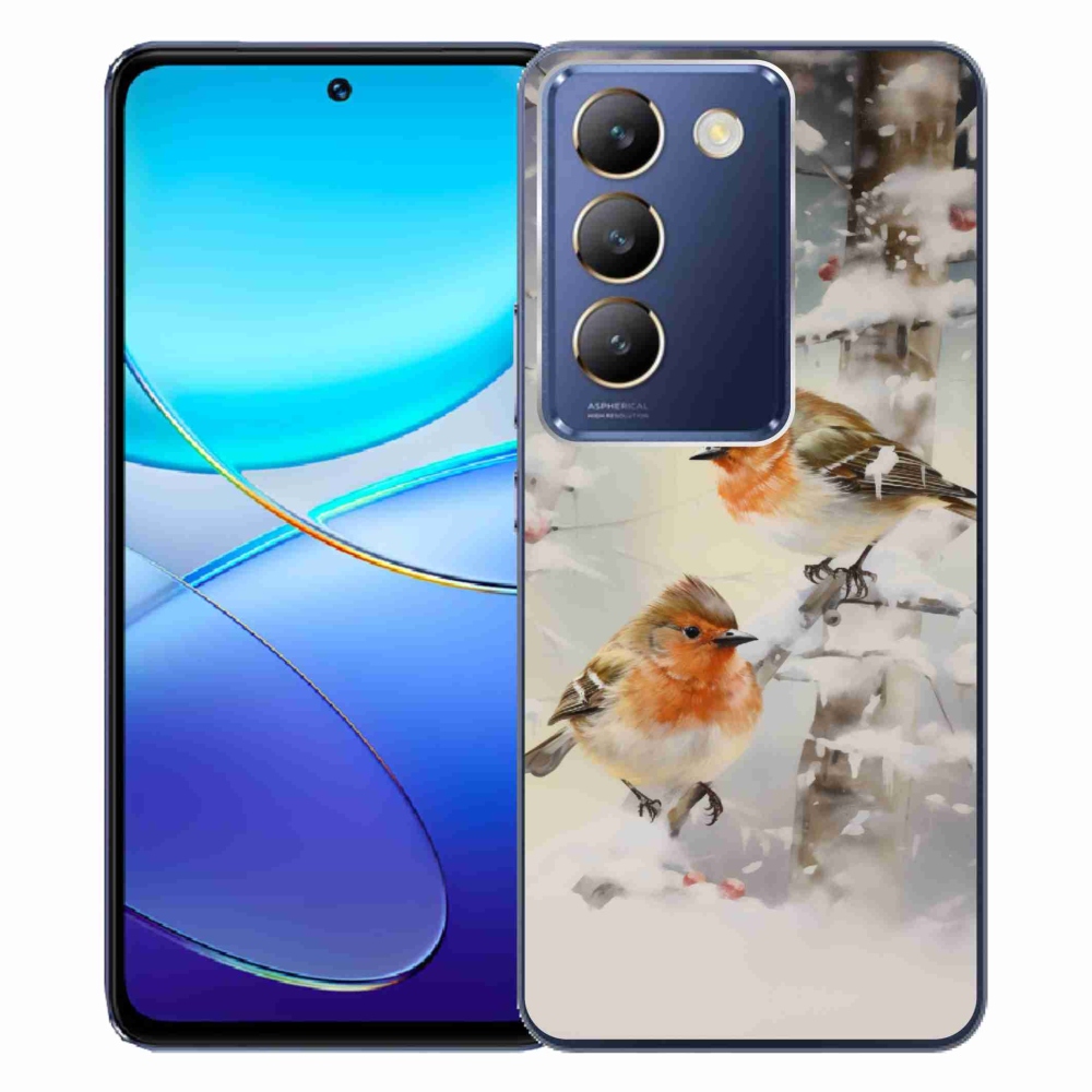 Gél borítás mmCase a Vivo V40 SE 4G/5G készülékhez - madarak télen