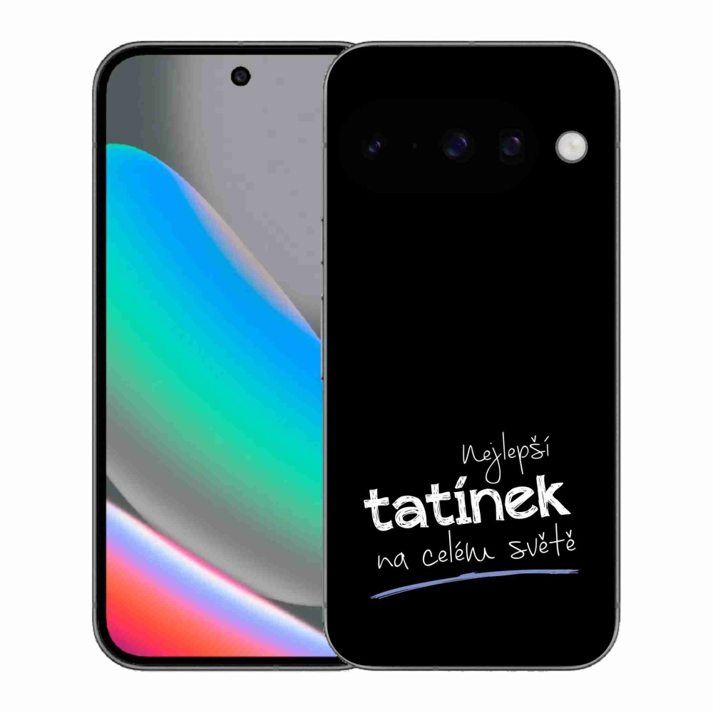 Gél borító mmCase a Google Pixel 10 - Best Daddy 4 fekete háttérrel