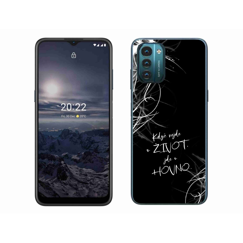 Zselés borító mmCase a Nokia G11/G21 készülékhez - vicces szöveg 16 fekete háttér