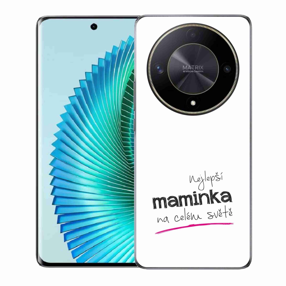 Gél borító mmCase a Honor Magic 6 Lite 5G-n - legjobb anya 4 fehér háttérrel