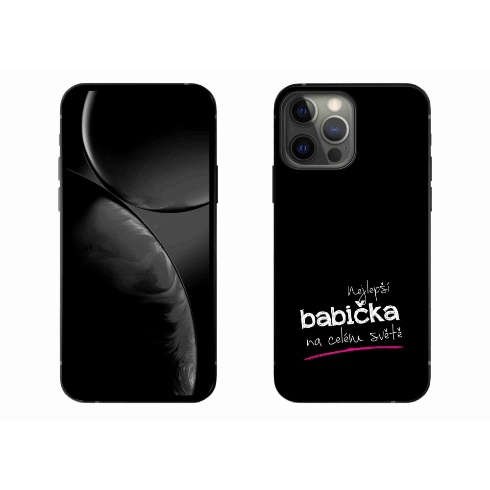 Gélburkolat mmCase iPhone 13 Pro Max 6.7 - Legjobb nagyi 4 fekete háttérrel