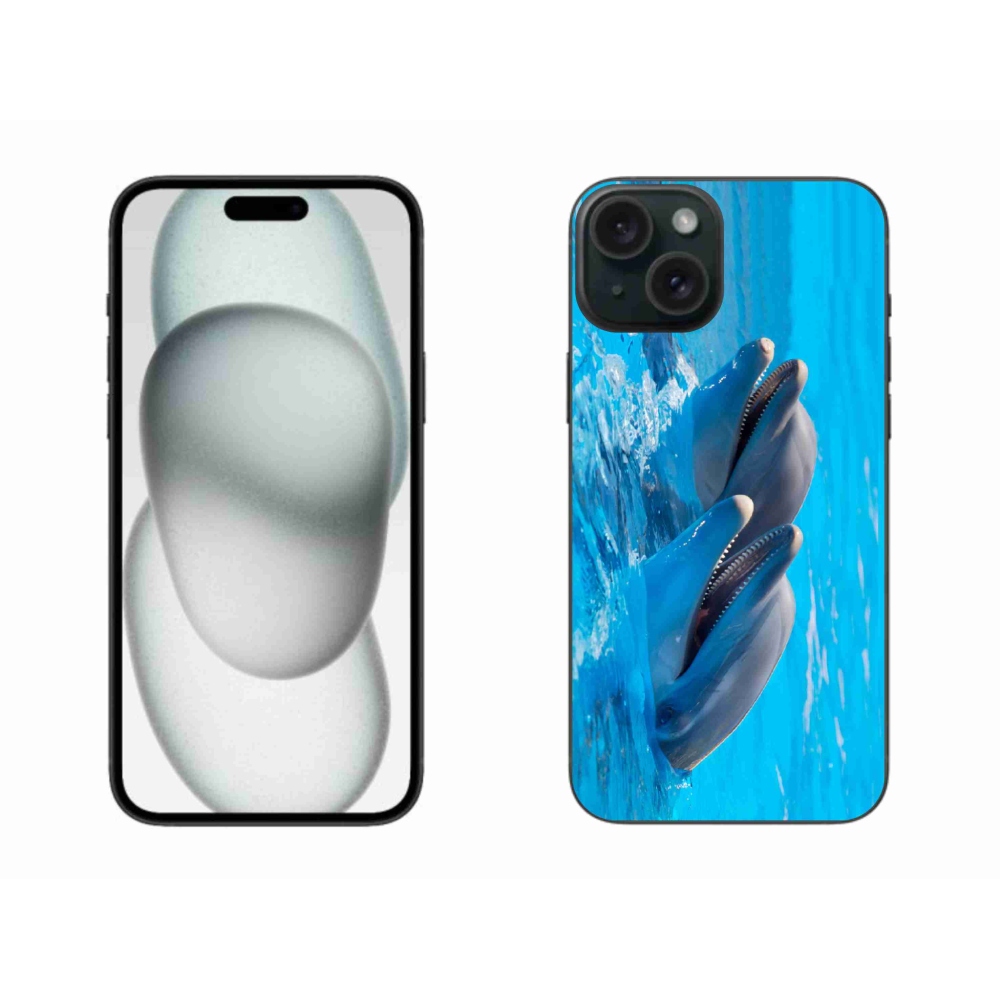 Zselés borítás mmCase iPhone 15 Plus készülékhez - delfinek