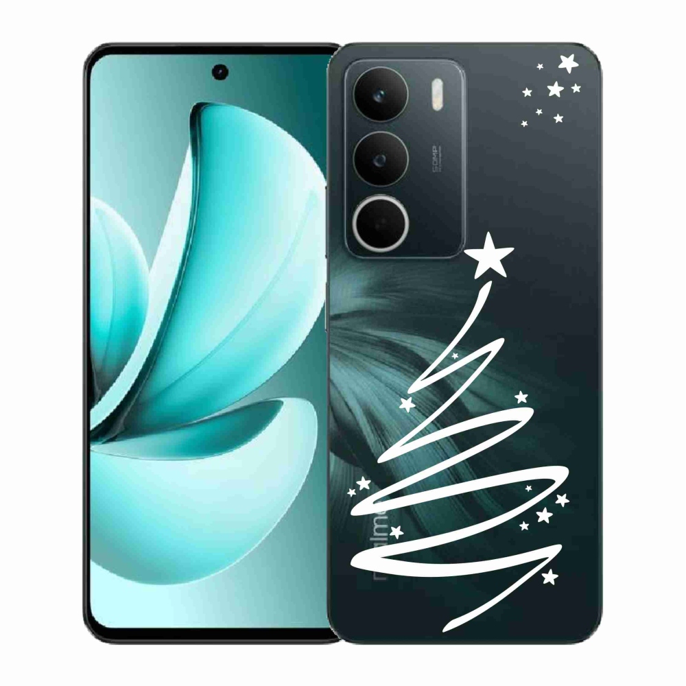 Gél borító mmCase a Realme C71 készülékhez - fehér fa átlátszó háttéren