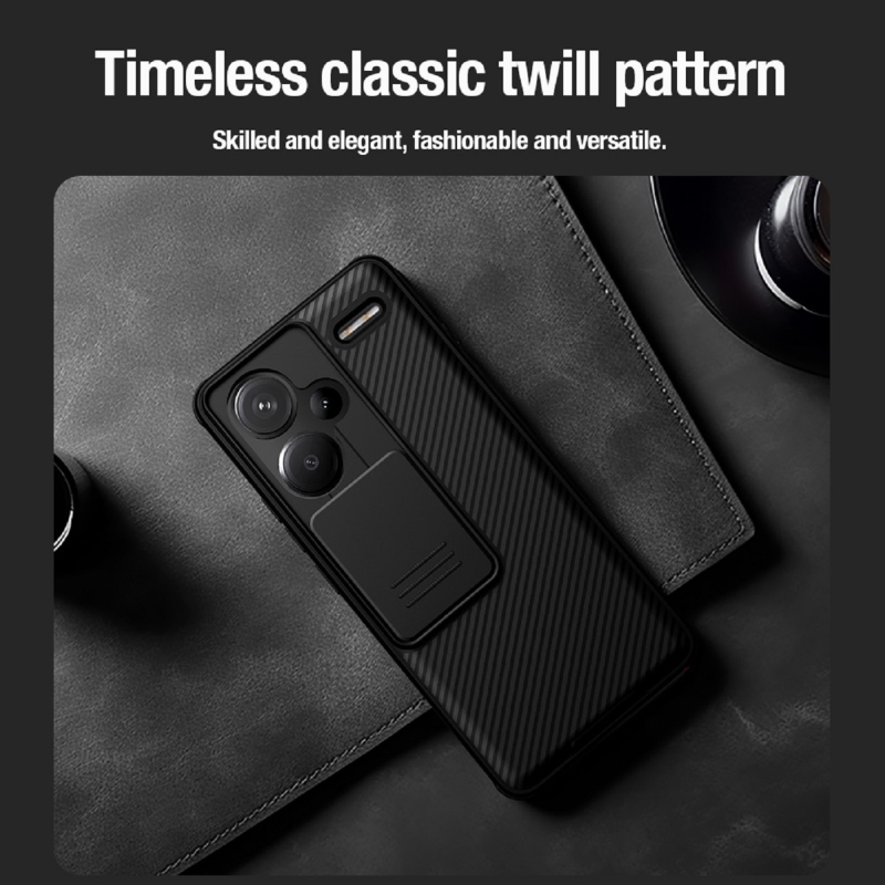 Nillkin CamShield PRO hátlap a Xiaomi Redmi Note 13 Pro+ 5G fekete színhez