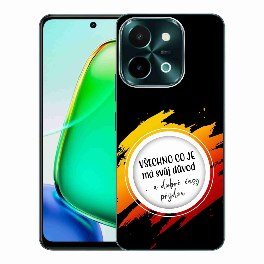 Gél borítás mmCase a Vivo Y28-on - idézet 3 fekete háttér