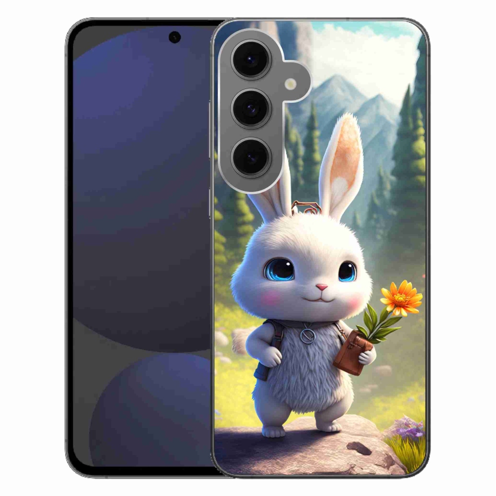 Gél védőhuzat mmCase Samsung Galaxy S24 FE készülékhez - aranyos nyuszi