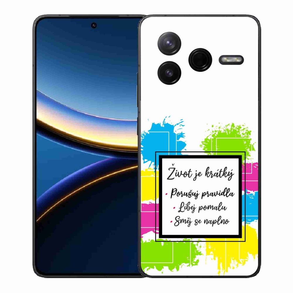 Gél borítás mmCase a Xiaomi Poco F7 Pro számára - idézem 5 fehér háttér