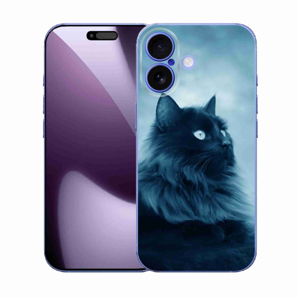 Zselés borítás mmCase iPhone 17 készülékhez - fekete macska 1
