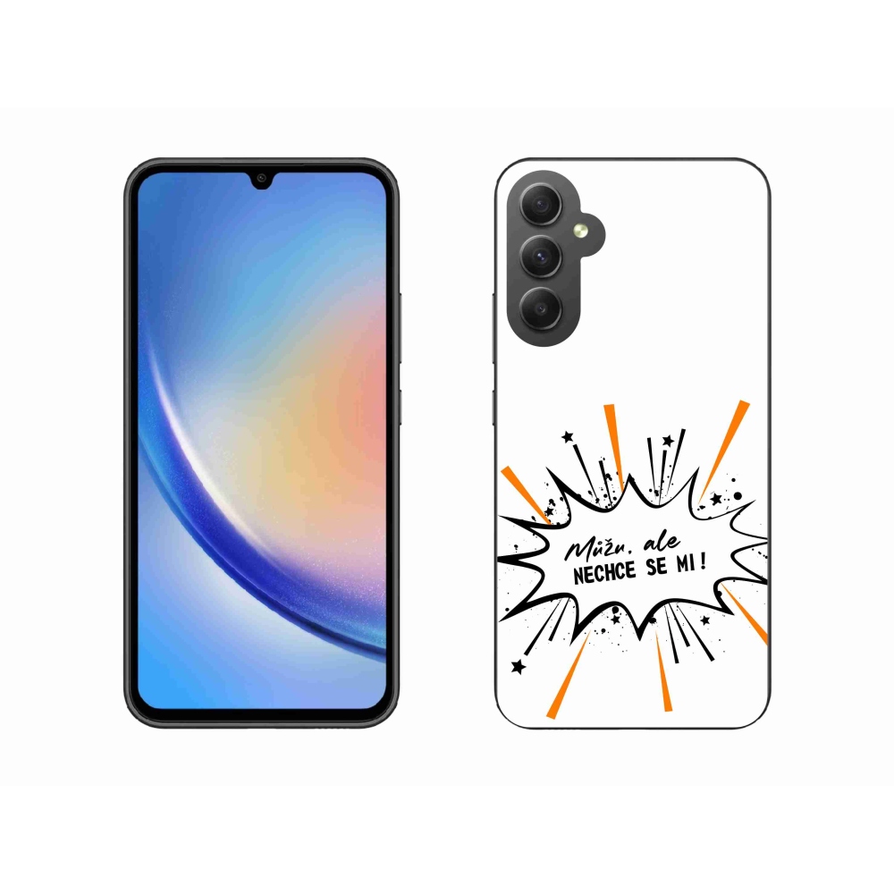 Gél borító mmCase Samsung Galaxy A34 5G - vicces szöveg 11 fehér háttér