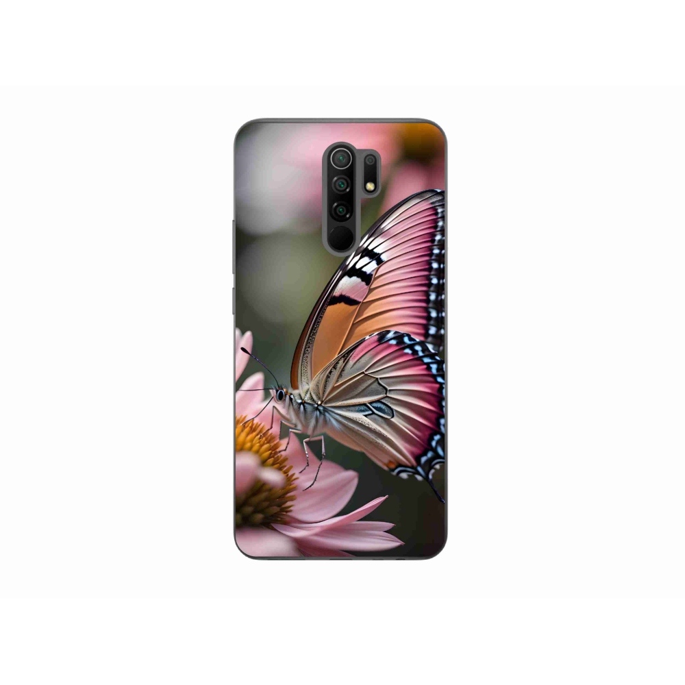 Gél borítás mmCase a Xiaomi Redmi 9-hez - színes pillangó