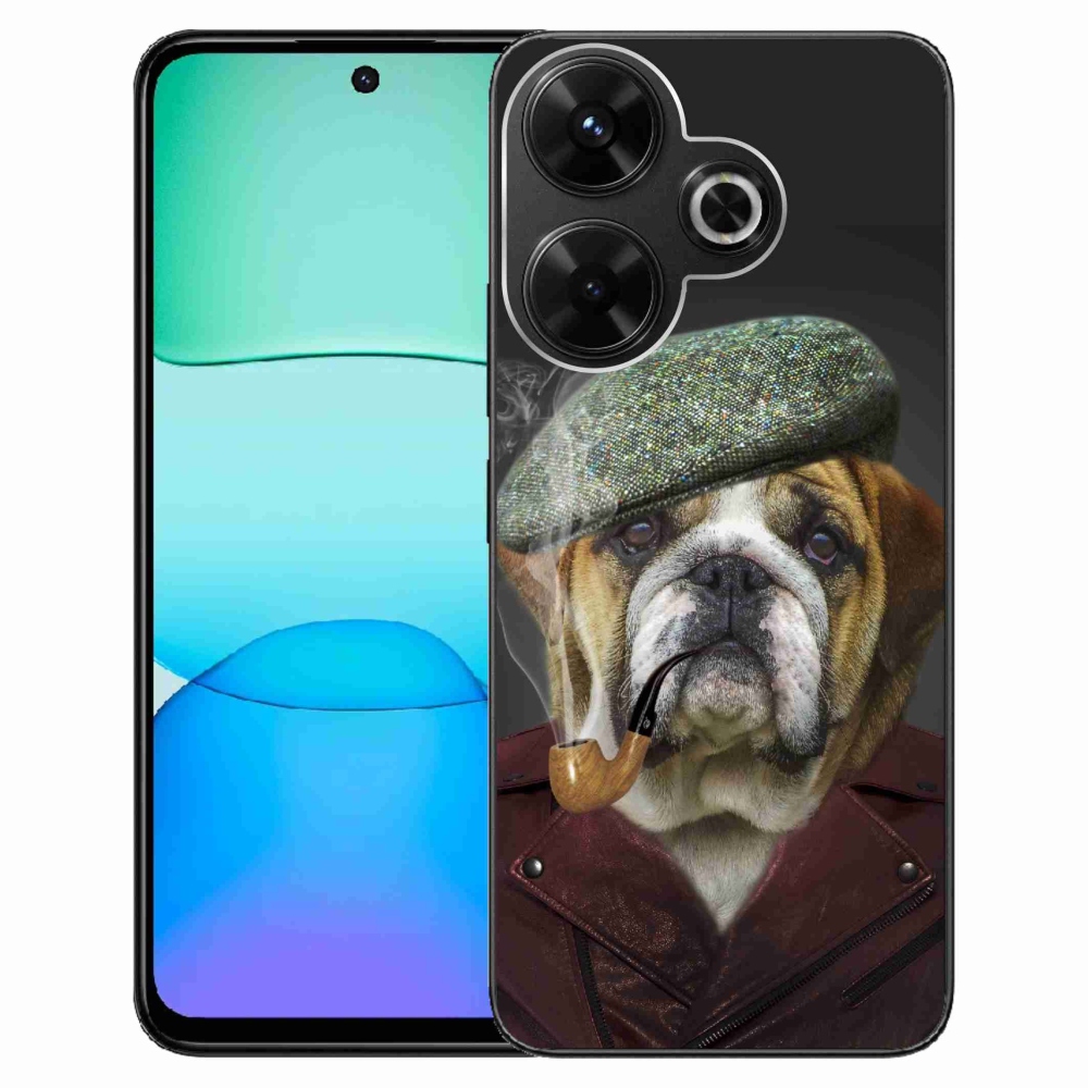 Gél borítás mmCase a Xiaomi Redmi 13 4G/Poco M6 4G - kutya csővel