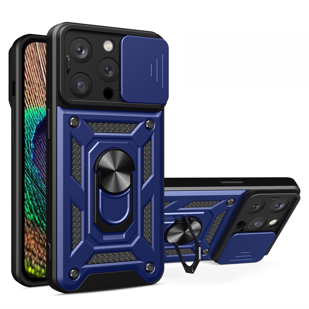 Tartós csúszásálló borítás iPhone 15 Pro készülékhez - kék
