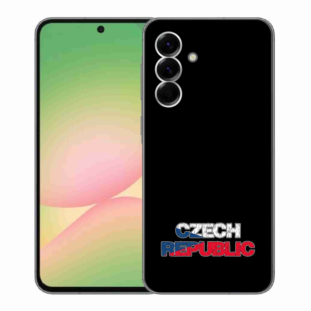 Gél védőhuzat mmCase Samsung Galaxy A56 5G - Csehország fekete háttérrel