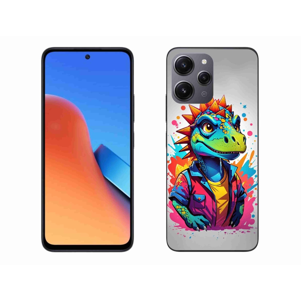 Gél borítás mmCase a Xiaomi Redmi 12-hez - színes dinoszaurusz