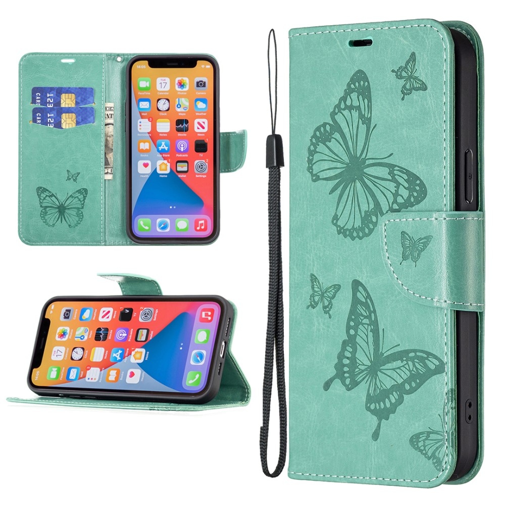 Pillangó könyv tok a Xiaomi Redmi Note 13-hoz - teal színű