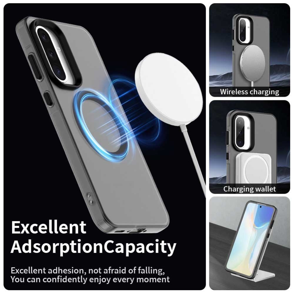Candy zselés tok MagSafe Samsung Galaxy A36 5G/A56 5G - fekete