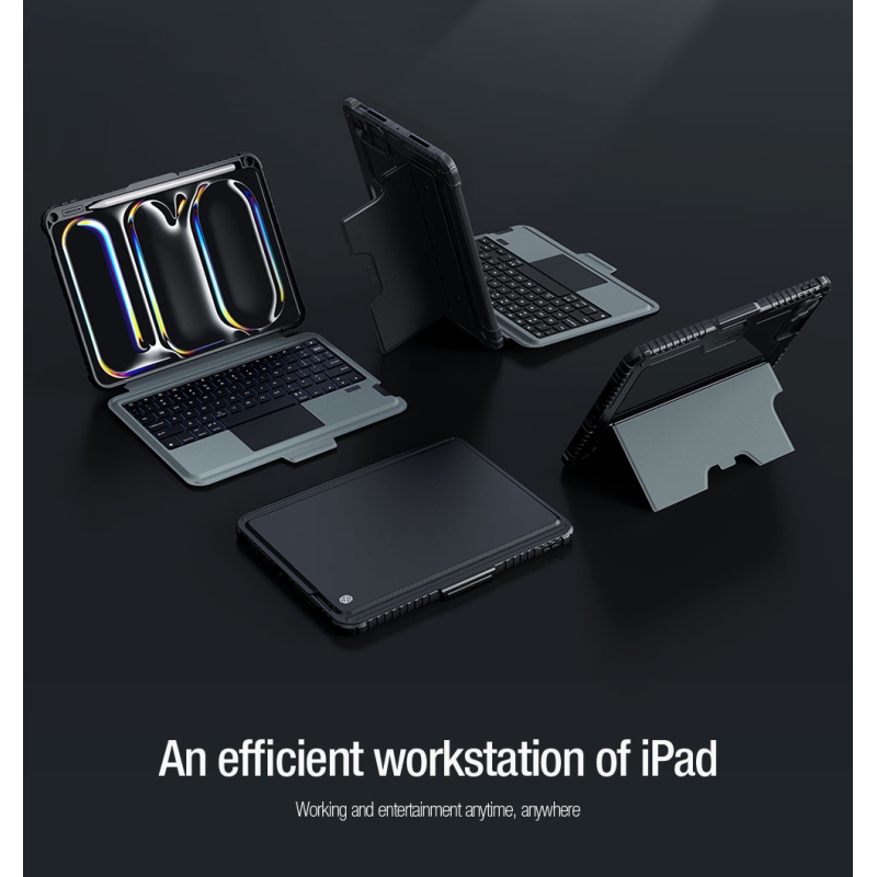 Nillkin Bumper Combo billentyűzet tok (háttérvilágításos verzió) iPad Pro 11 2024 Fekete