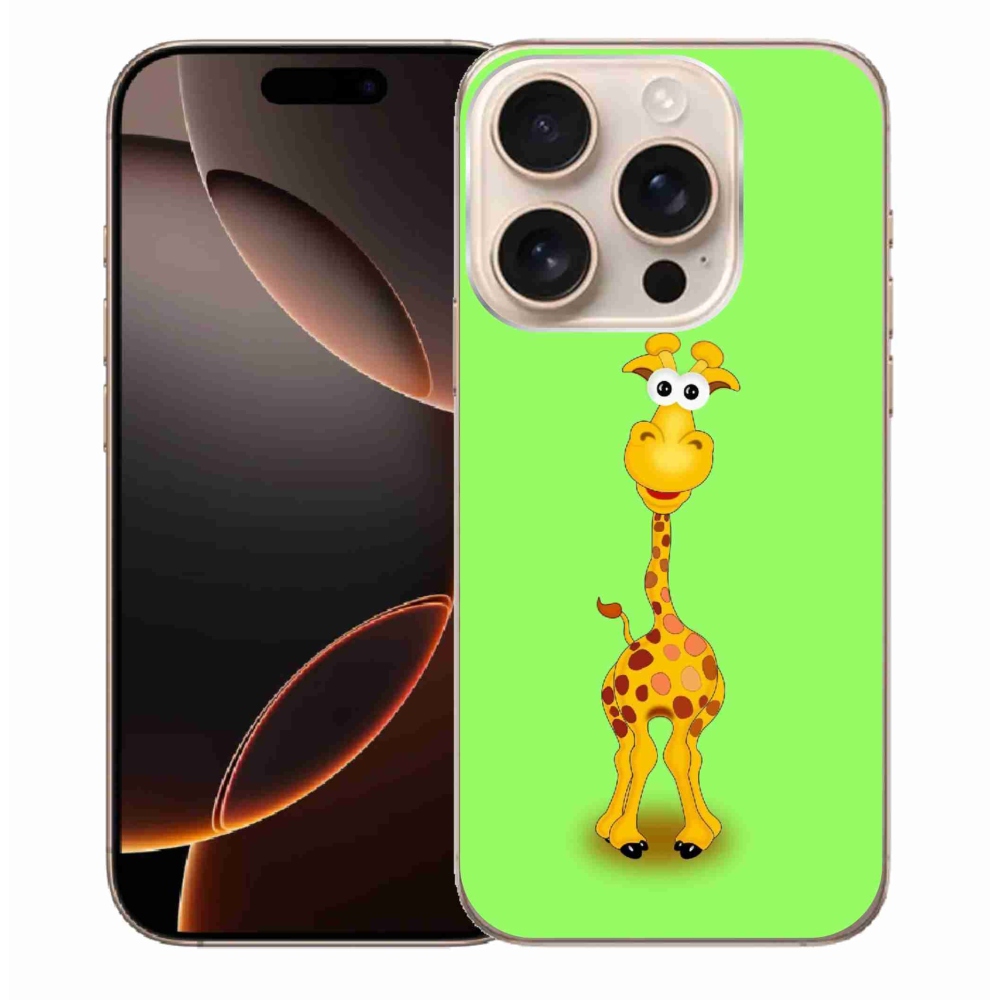 Zselés borítás mmCase iPhone 16 Pro Max készülékhez - rajzfilm zsiráf