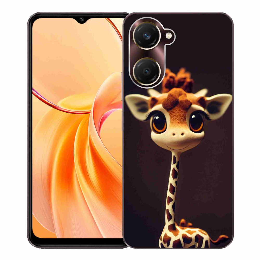 Gél borítás mmCase a Vivo Y28s 5G-hez - kis zsiráf