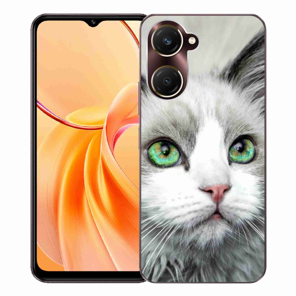 Zselés borítás mmCase a Vivo Y28s 5G-hez - macskaszemmel nézet