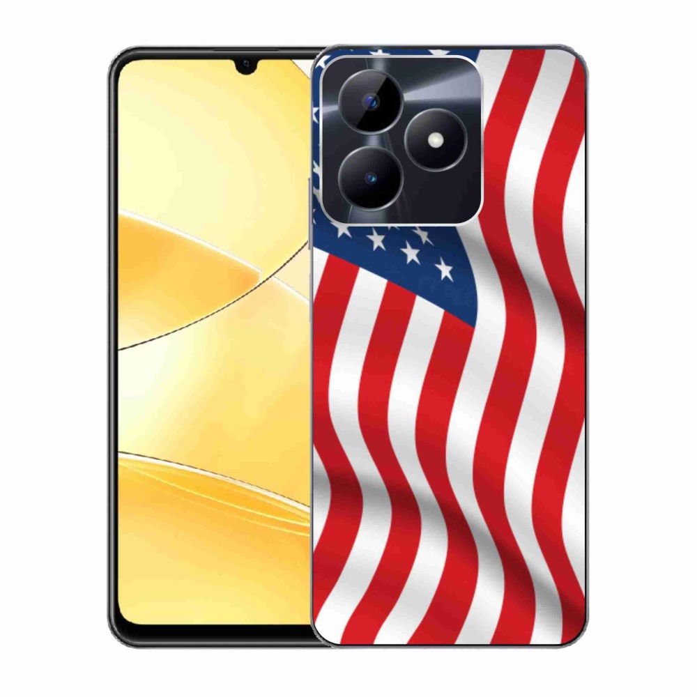 Zselés borító mmCase a Realme C51/C53 készülékhez - USA zászló