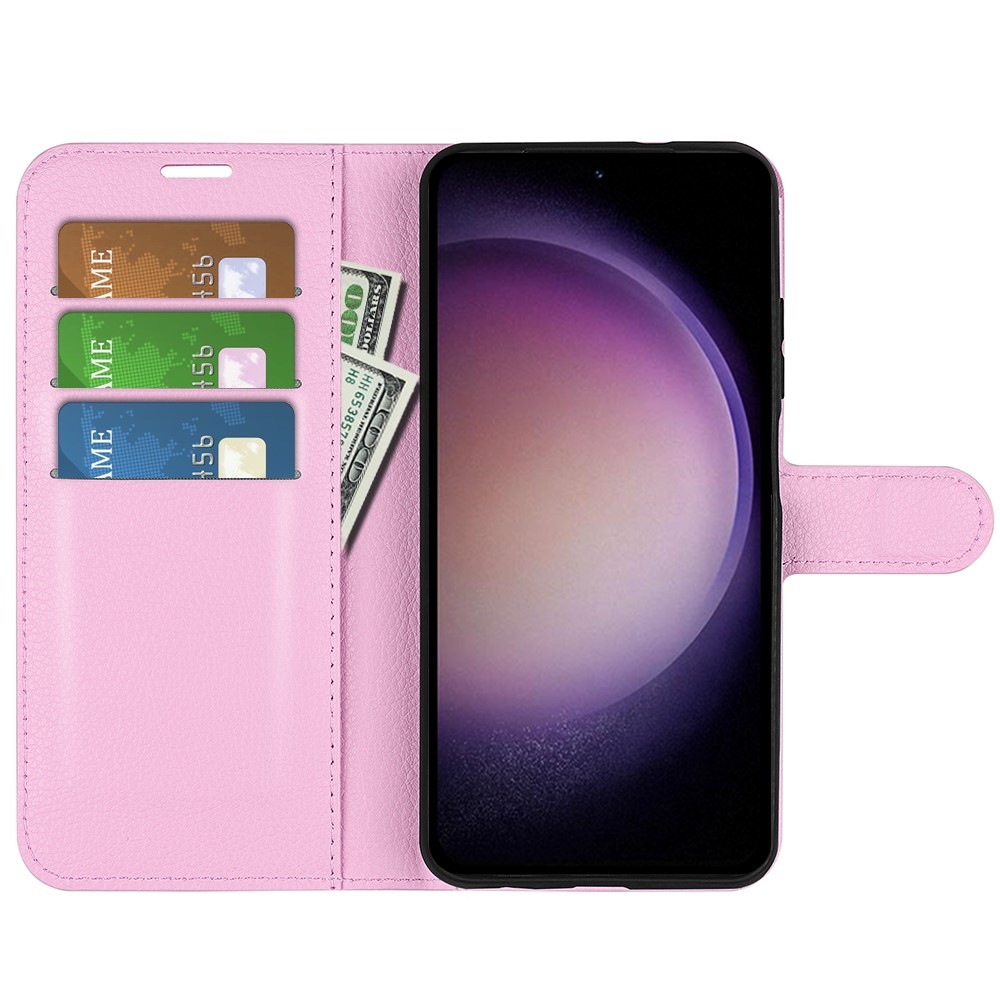 Litchi könyv tok Samsung Galaxy S23 FE készülékhez - rózsaszín