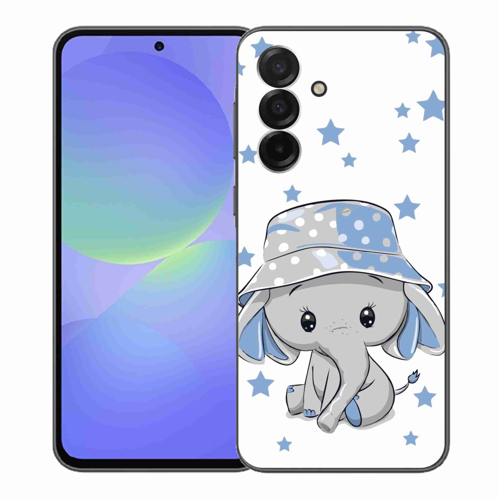 Gél védőhuzat mmCase Samsung Galaxy A36 5G - kék elefánthoz