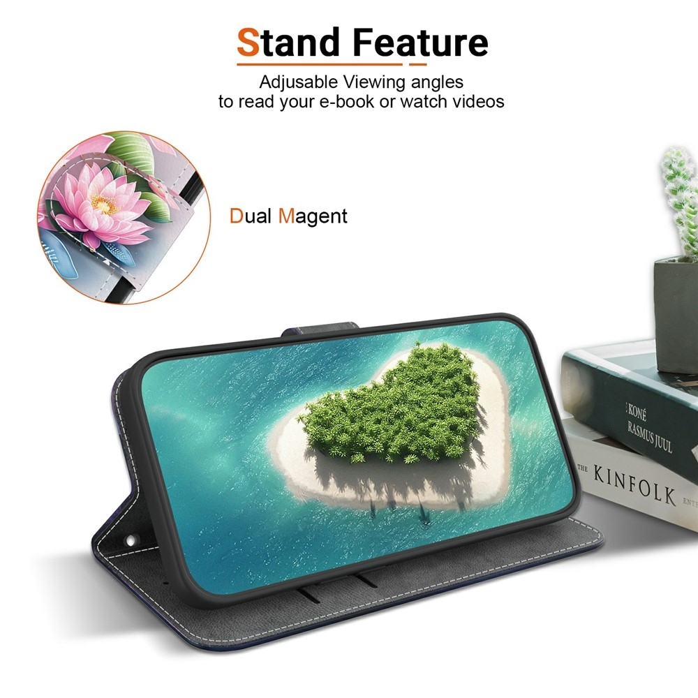 Sokoldalú könyv tok Xiaomi 15T-hez - lótuszvirág