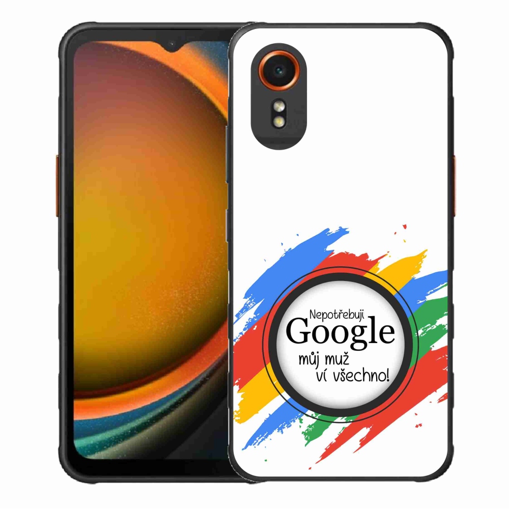Gél borító mmCase Samsung Galaxy Xcover 7 - az ember mindent tud fehér háttérrel