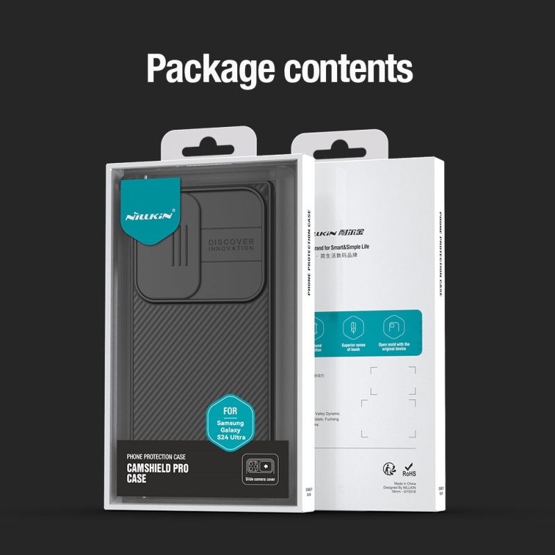 Nillkin CamShield PRO hátlap a Samsung Galaxy S24 Ultra Fekete számára