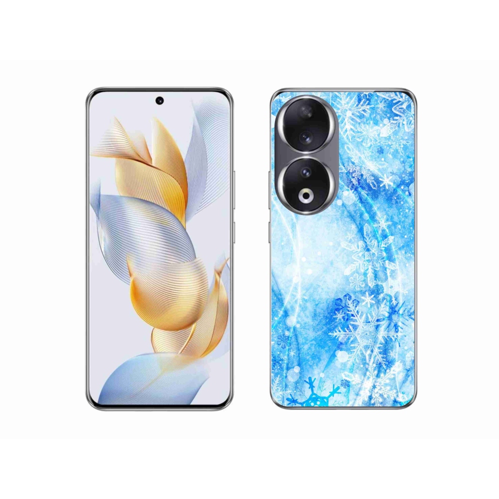 Zselés borító mmCase a Honor 90 készülékhez - hópelyhek