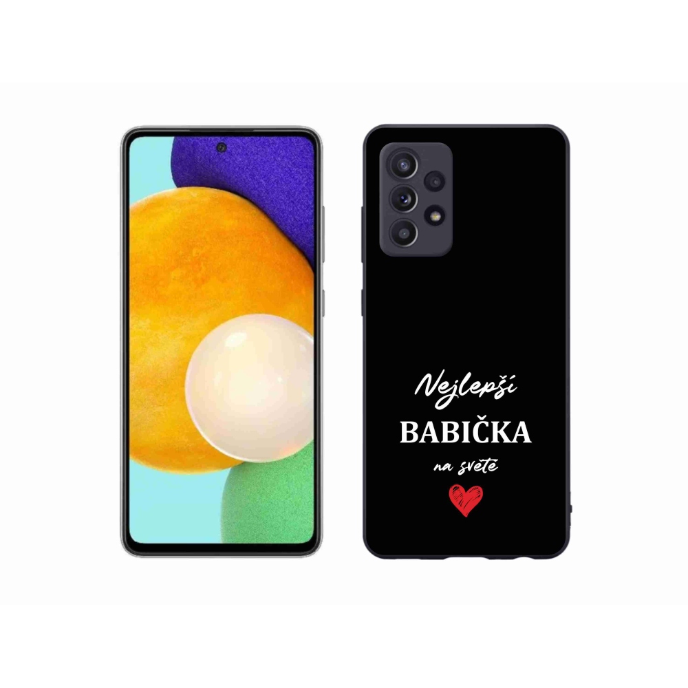 Gél borító mmCase Samsung Galaxy A52s 5G - a legjobb nagymama 1 fekete háttérrel