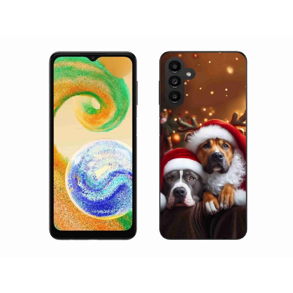 Gél borítás mmCase Samsung Galaxy A04s (164.7x76.7x9.1mm) - Karácsonyi kutyák
